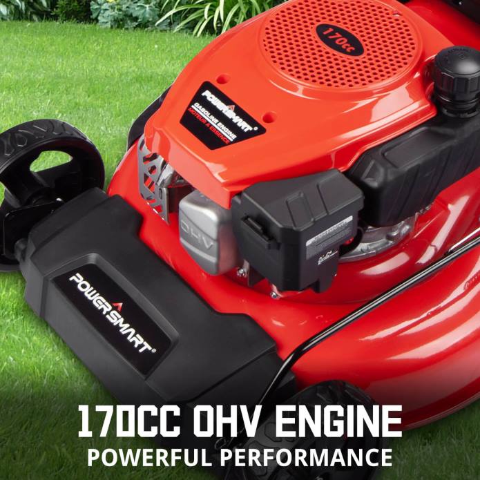 PowerSmart (uppgradering) 21\" 170cc gas självgående gräsklippare röd db8621as DD6V32 gräsklippare