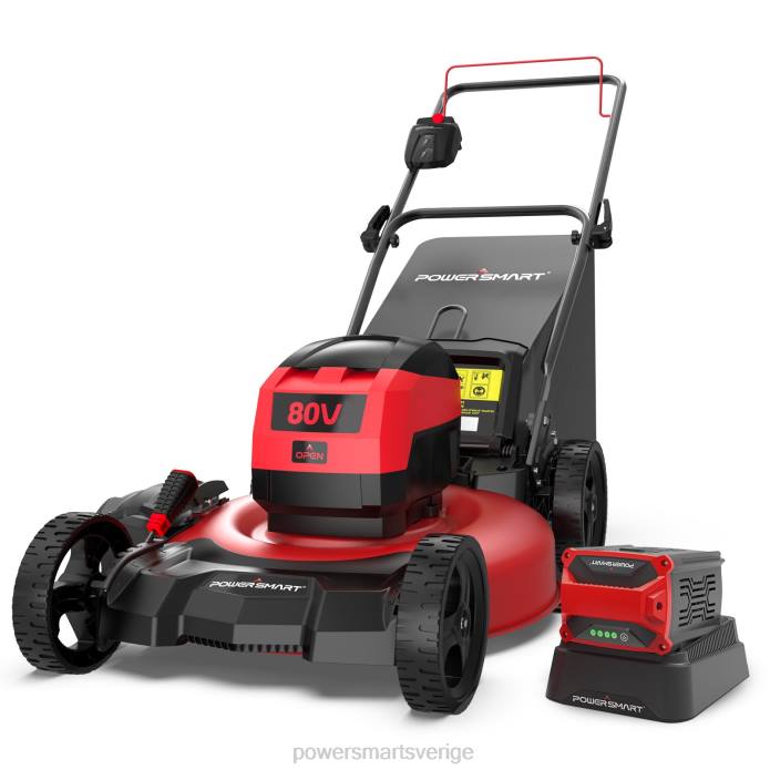 PowerSmart 80v 21" sladdlös push gräsklippare röd db2821 DD6V36 gräsklippare