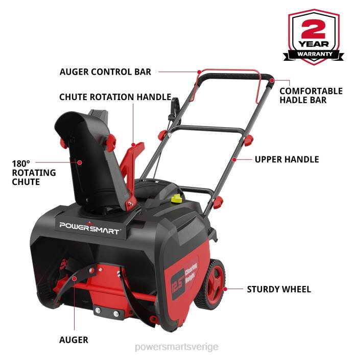 PowerSmart 21\" 212cc enstegs gassnöslunga db7006b DD6V3 snöslungor