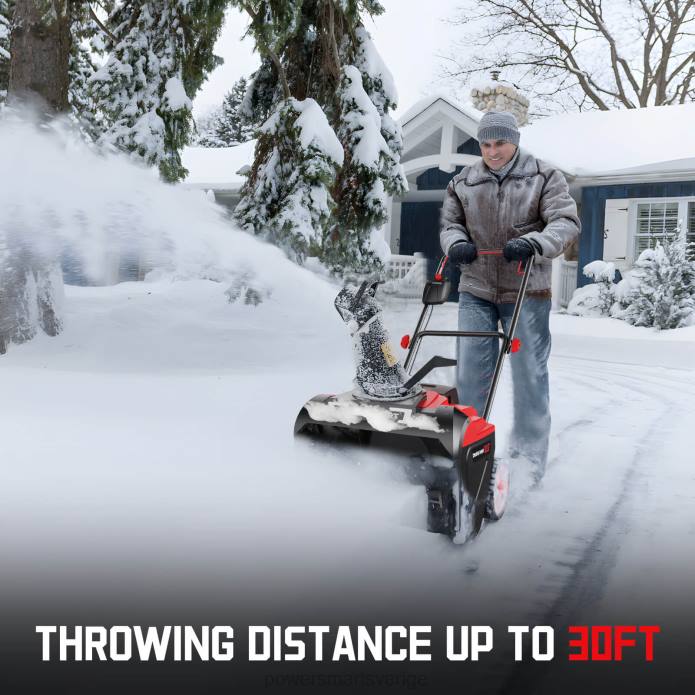 PowerSmart 40v 21\" enstegs sladdlös snöslunga hb2421 (endast verktyg) DD6V17 snöslungor