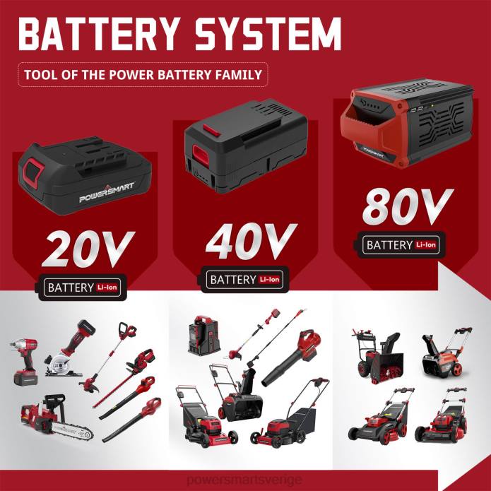 PowerSmart 40v 21\" enstegs sladdlös snöslunga hb2421 (endast verktyg) DD6V17 snöslungor