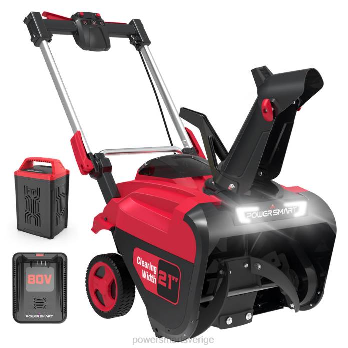 PowerSmart 80v 21" enstegs sladdlös snöslunga db2801rb DD6V13 snöslungor