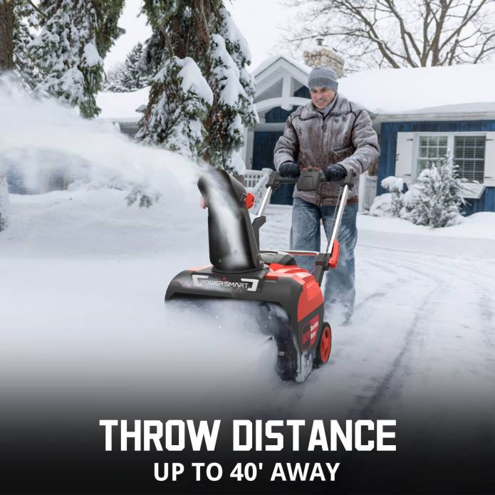 PowerSmart 80v 21\" enstegs sladdlös snöslunga db2801rb DD6V13 snöslungor
