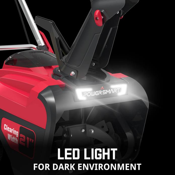 PowerSmart 80v 21\" enstegs sladdlös snöslunga db2801rb DD6V13 snöslungor