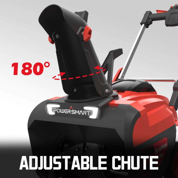 PowerSmart 80v 21\" enstegs sladdlös snöslunga med 2 batterier db2801rb+db2108 DD6V16 snöslungor