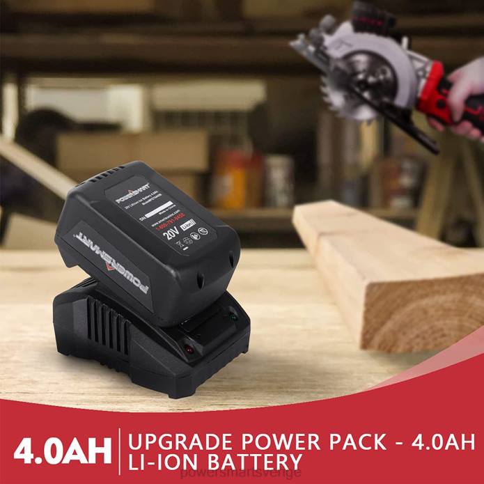 PowerSmart 20V minicirkelsåg sladdlös med 4,0ah batteri och laddare ps76138a DD6V65 verktyg