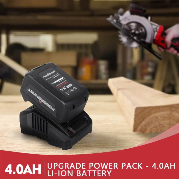 PowerSmart 20V minicirkelsåg sladdlös med 4,0ah batteri och laddare ps76138a DD6V65 verktyg