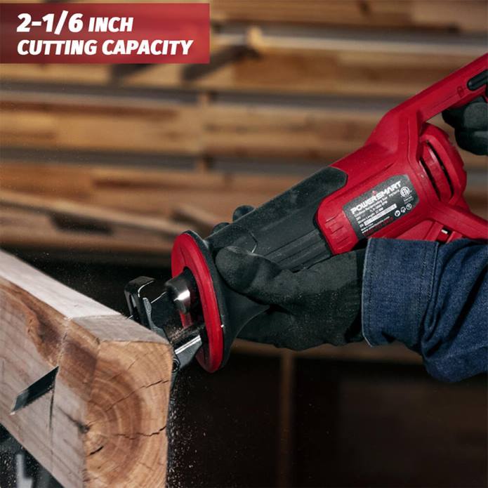 PowerSmart sladdlös kolvsåg med 20v 2.0ah batteri och laddare för trä, metall pvc kapning ps76415a DD6V66 verktyg