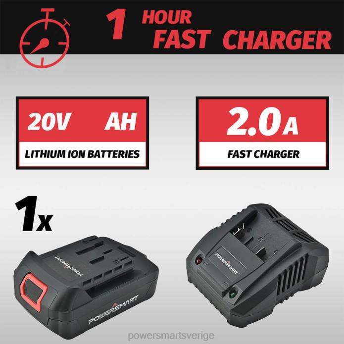 PowerSmart sladdlös kolvsåg med 20v 2.0ah batteri och laddare för trä, metall pvc kapning ps76415a DD6V66 verktyg