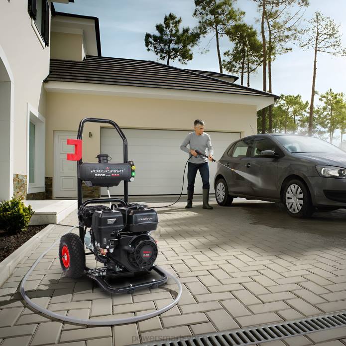 PowerSmart 3200psi gastryckstvätt med 208cc motor, 2,5 gpm DD6V44 verktyg