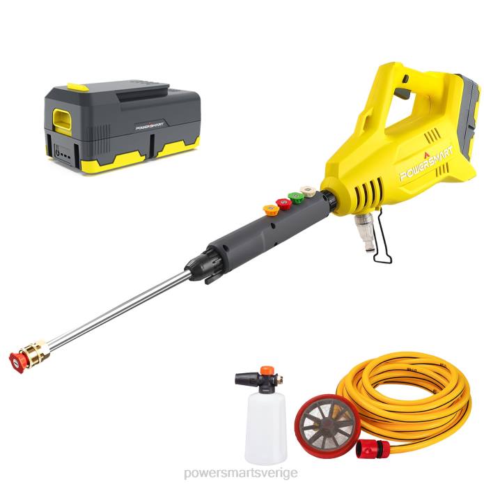 PowerSmart 40v 1100 psi 1gpm sladdlös högtryckstvätt med 5 munstycken, 4,0 ah batteri och laddare db2701 DD6V47 verktyg