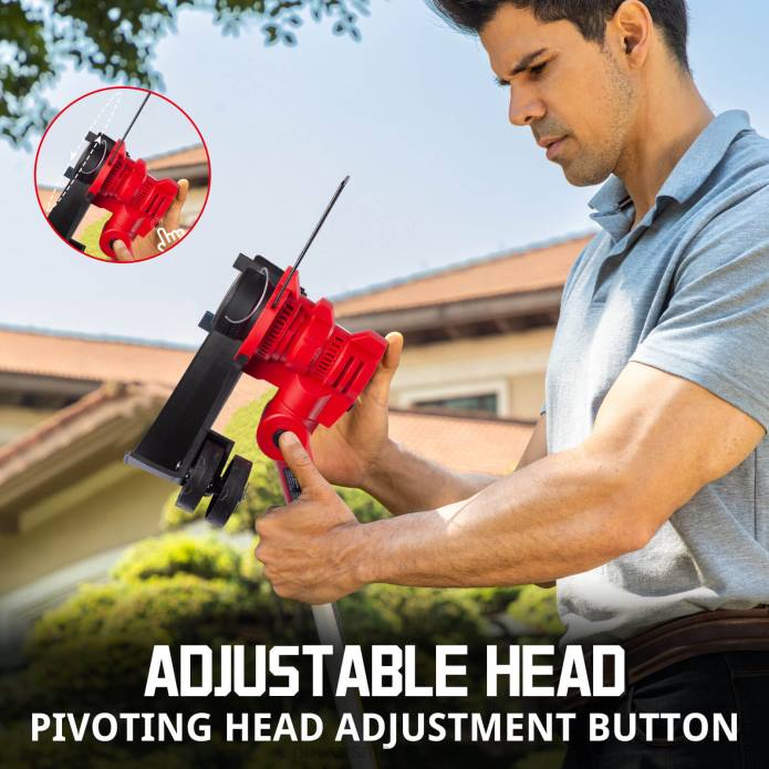 PowerSmart 40v 13\" sladdlös strängtrimmer röd med batteri och laddare db2603rb DD6V54 verktyg