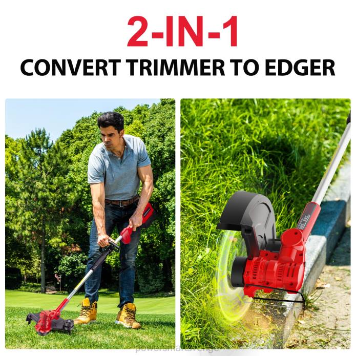 PowerSmart 40v strängtrimmer & kantklippare + 40v lövblåsar kombisats med 4.0ah batteri ps76500c DD6V43 verktyg