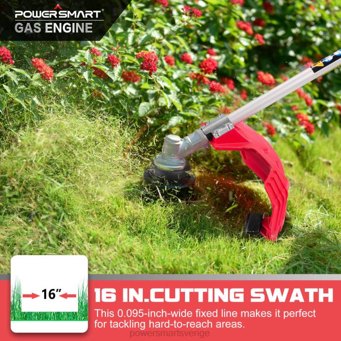 PowerSmart gassträngtrimmer och kantskärare 37,7cc med 16\" skärbana ps4531 DD6V46 verktyg
